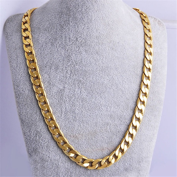 Other - New 18k Gold Unisex Cuban Link Classic Minimalist Chain Handcrafted Necklace